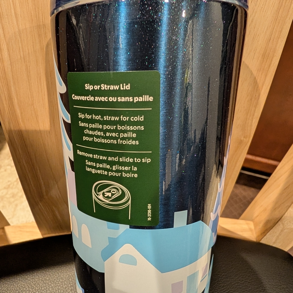 Starbucks 2025 Arctic Fox Stainless 24 oz. Tumbler With Bonus Fox Straw & Topper - Picture 7 of 9